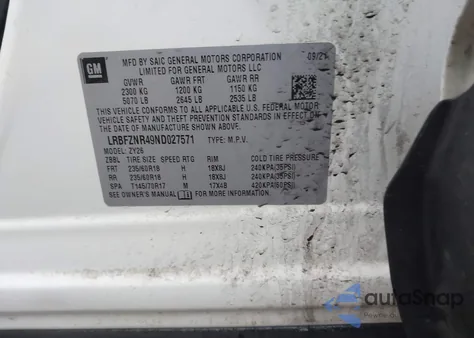 2022 Buick Envision Fwd Essence z USA, uszkodzony, nr VIN LRBFZNR49ND027571